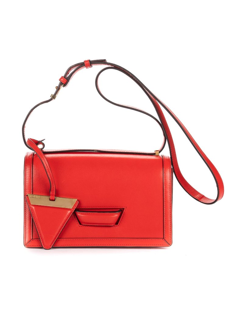 Loewe Medium Barcelona Red Smooth Calfskin Messenger Bag